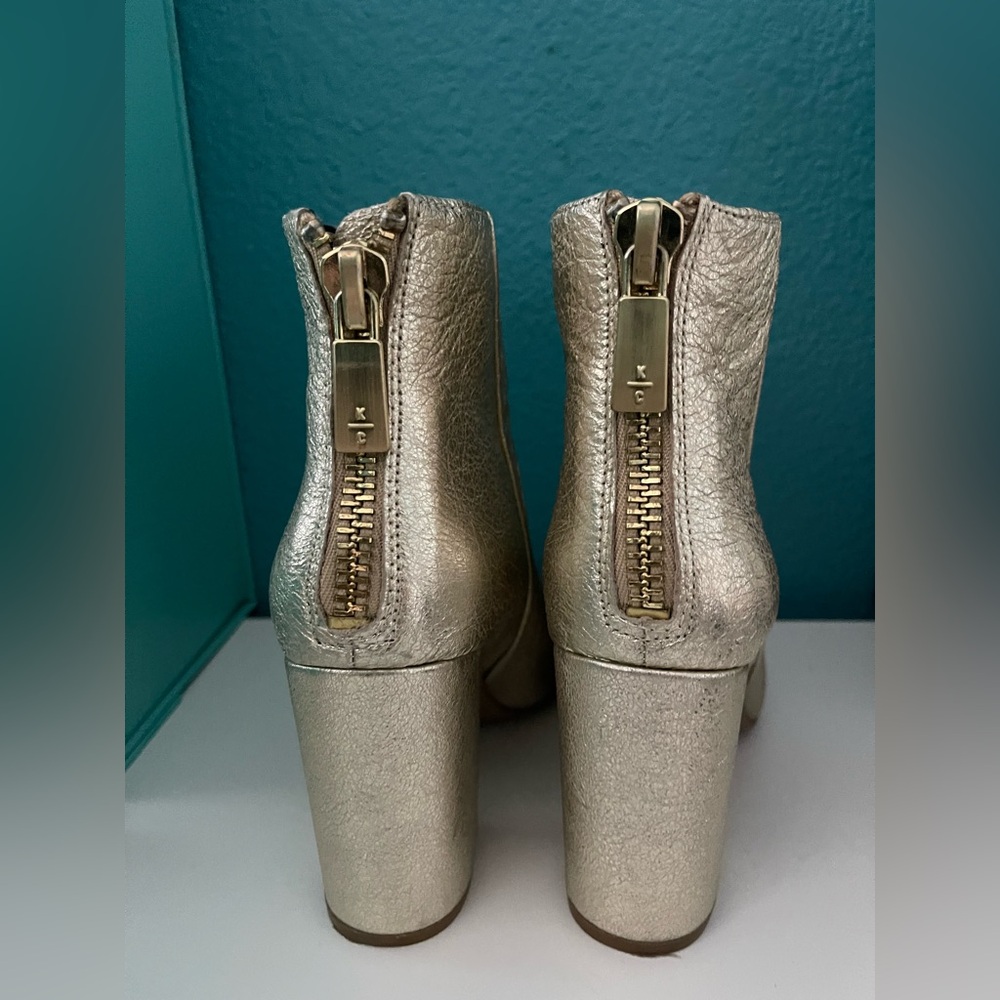 Leather Kenneth Cole gold metallic boots - Picture 5 of 6
